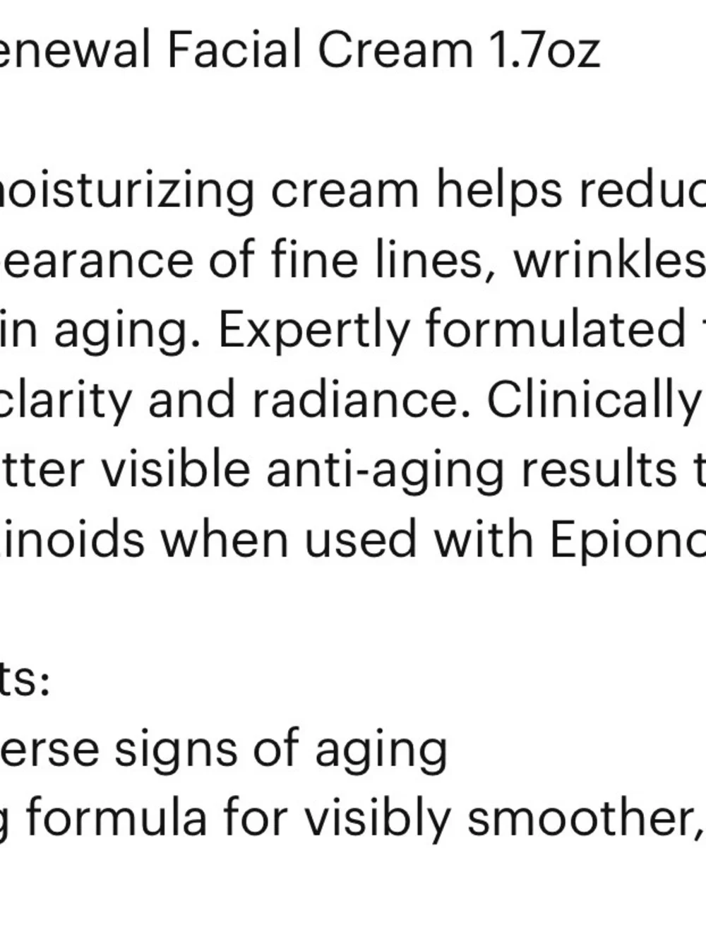 Epionce Renewal Facial Cream (1.7oz) New - Picture 8 of 8
